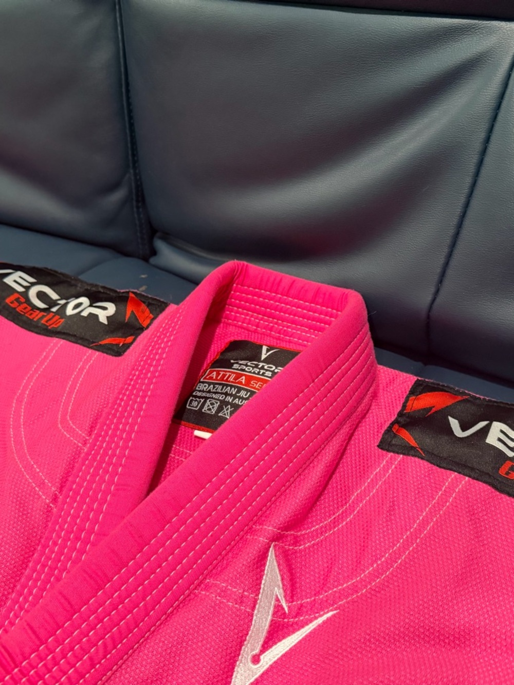 Vector Pink Brazilian Jiu-Jitsu Gi with pants and belt kids size 8